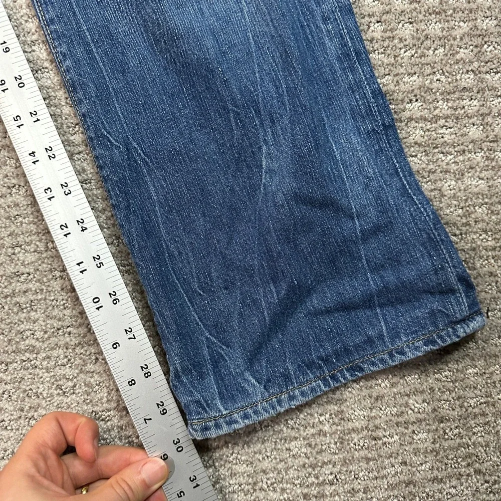 True Religion Ricky Relaxed Straight Jeans Mens 33 Medium Wash Made in USA